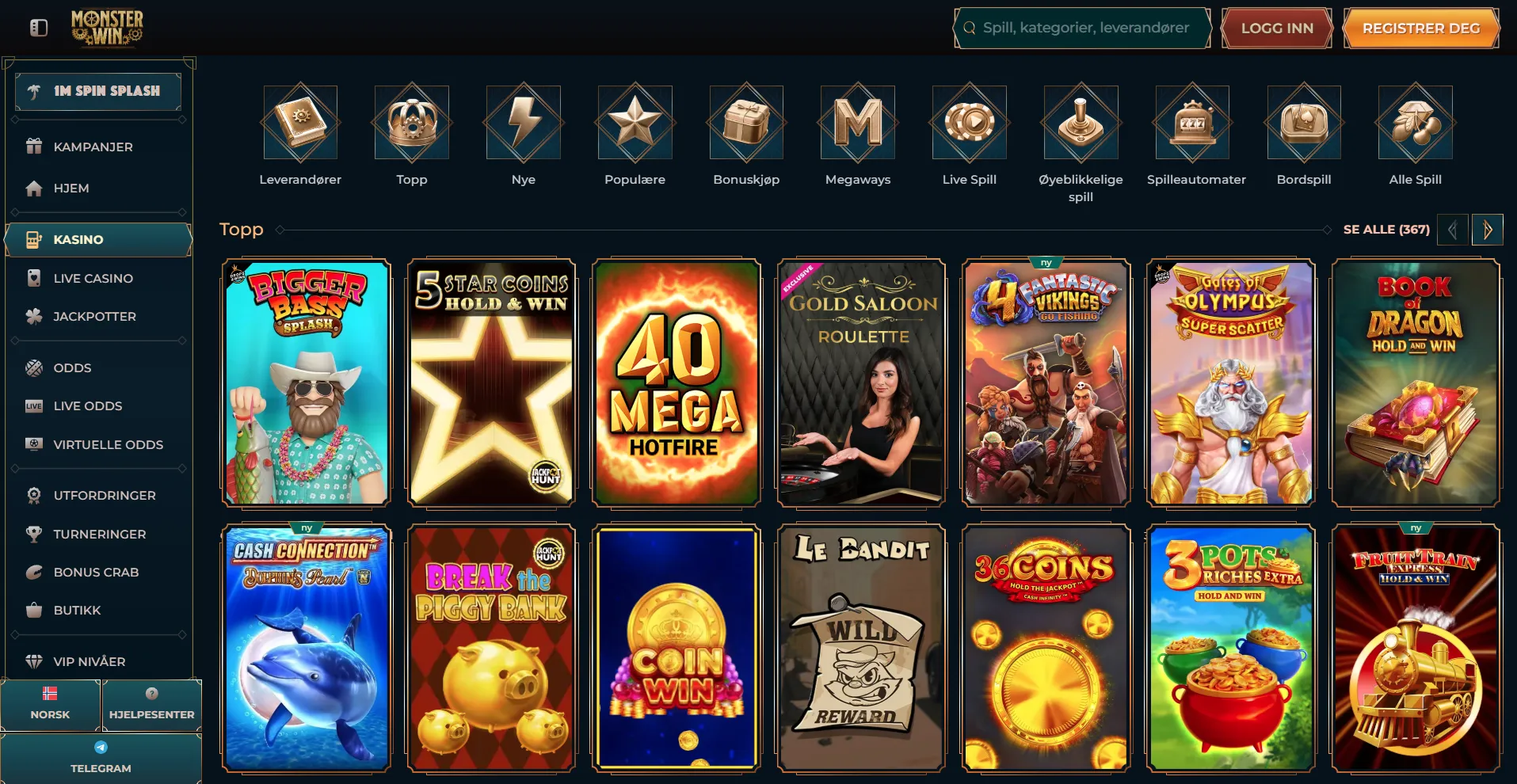 Monsterwin: Alternative Betalingsmetoder Monsterwin